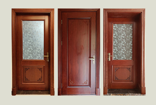 阿拉善中式家庭装修实木木门定制安装效果图